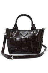 TACTILE GRID MINI BAG-COFFEE