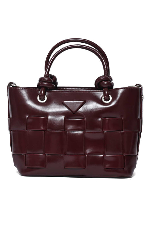 TACTILE GRID MINI BAG-MAROON