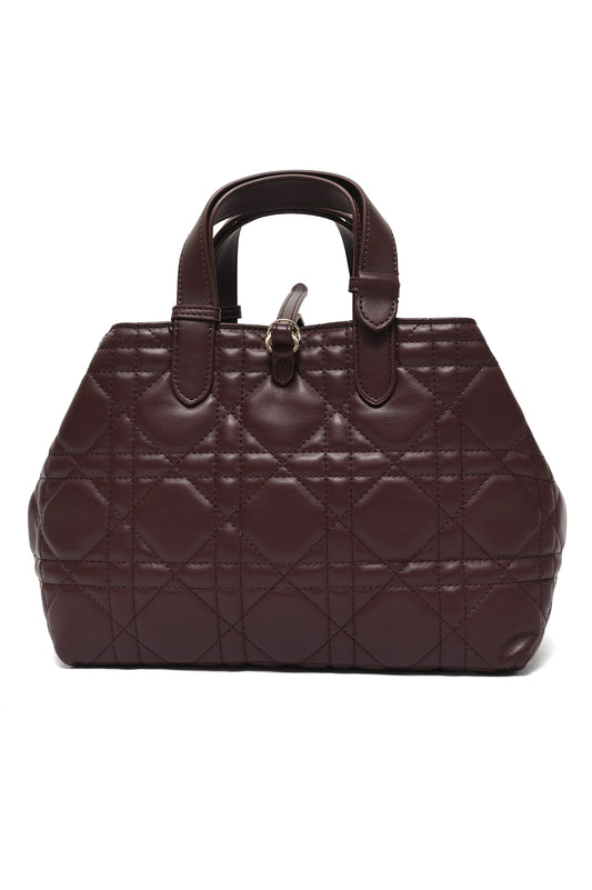 COUTURE PADDED HAND BAG-COFFEE