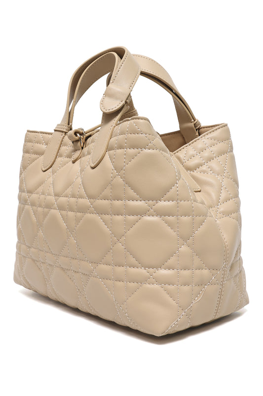 COUTURE PADDED HAND BAG-KHAKI