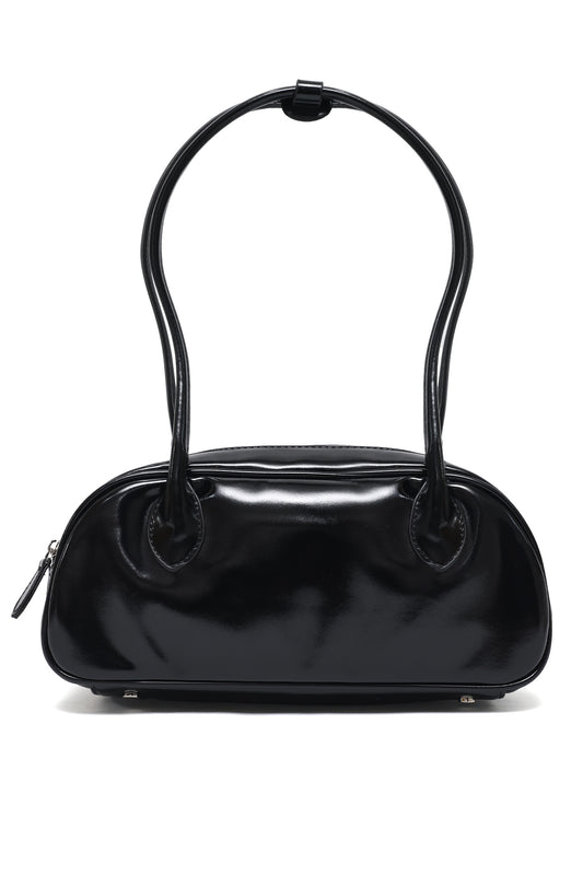 GRAND CURVE SHOULDER BAG-BLACK