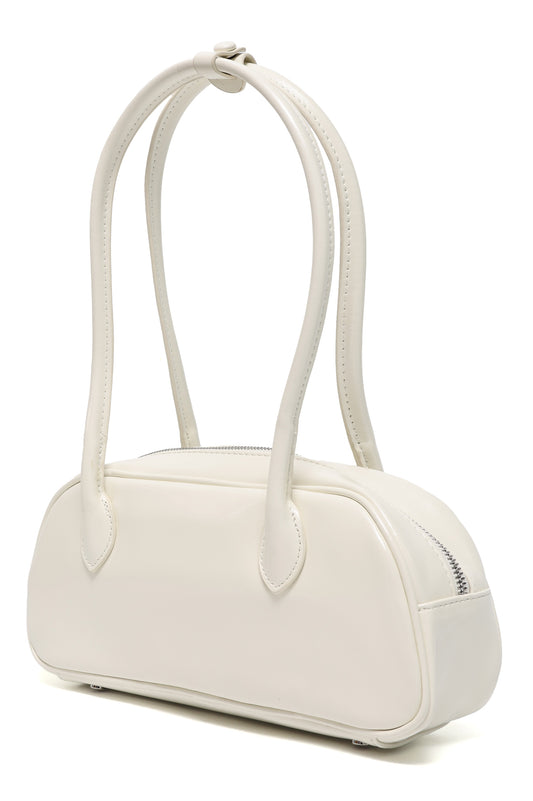 GRAND CURVE SHOULDER BAG-WHITE