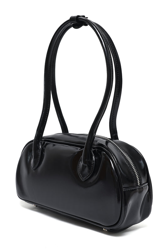 GRAND CURVE SHOULDER BAG-BLACK