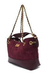 CLASSIC ARCH SHOULDER BAG-MAROON
