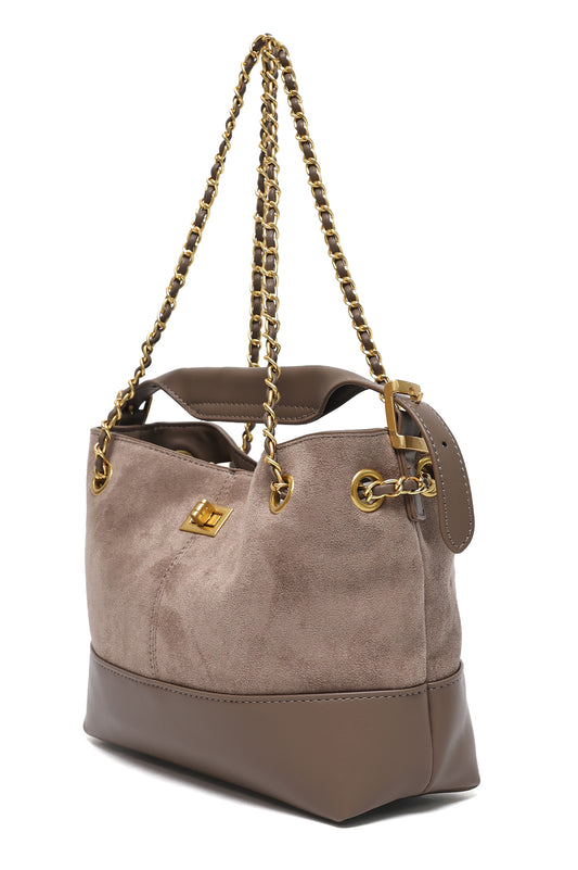CLASSIC ARCH SHOULDER BAG-KHAKI