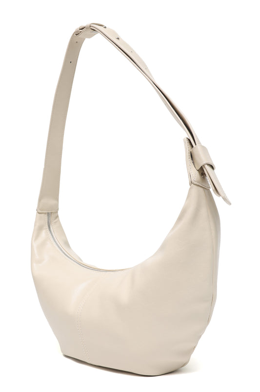 SHOULDER HOBO BAG-WHITE