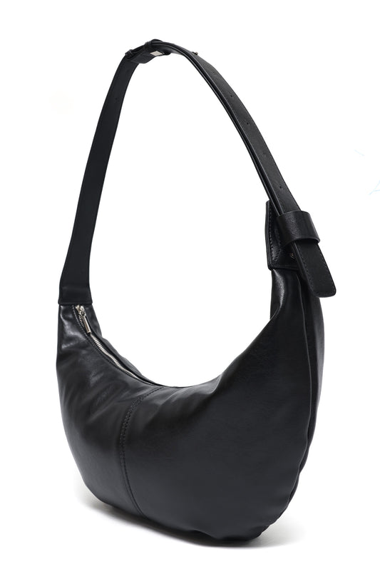 SHOULDER HOBO BAG-BLACK