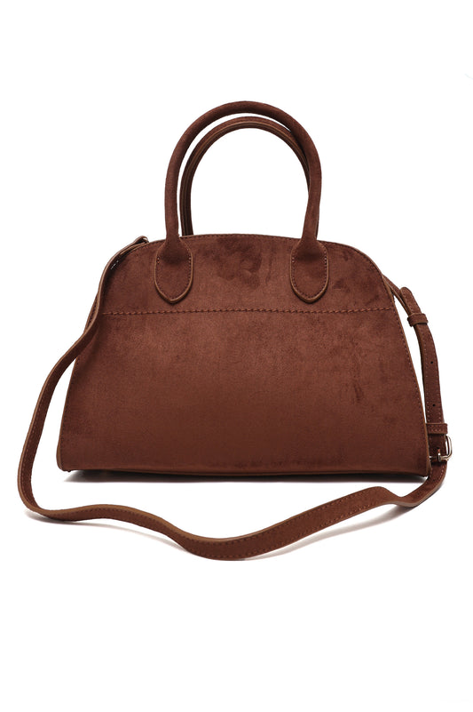 AVELINE ARCHLINE BAG-BROWN/SUEDE