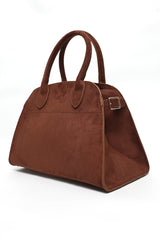 AVELINE ARCHLINE BAG-BROWN/SUEDE