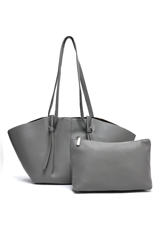 PRESTIGE WINGED SHOULDER BAG-GREY
