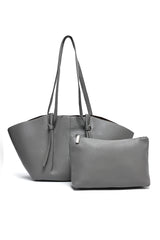 PRESTIGE WINGED SHOULDER BAG-GREY