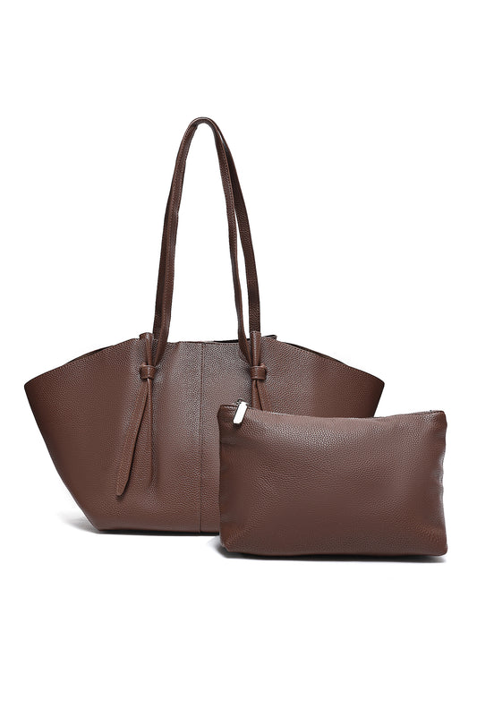 PRESTIGE WINGED SHOULDER BAG-COFFEE