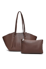 PRESTIGE WINGED SHOULDER BAG-COFFEE