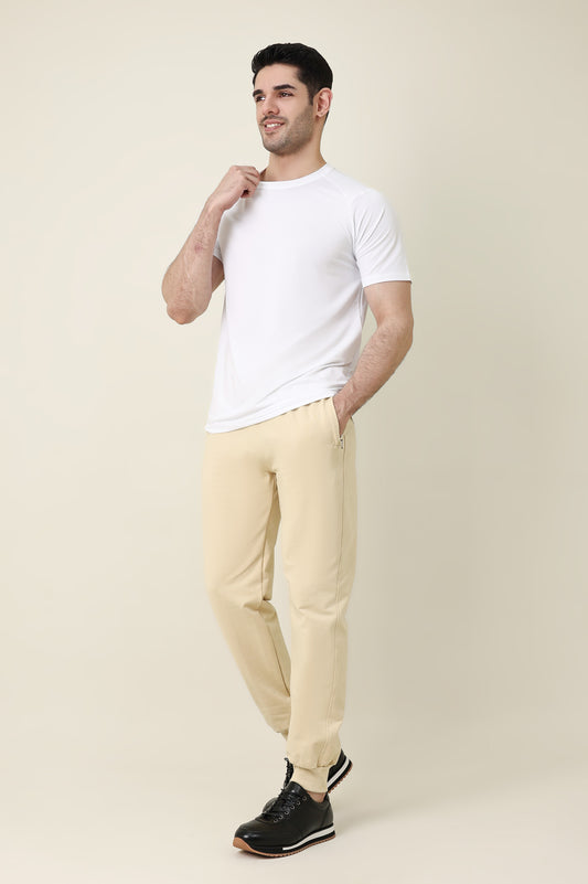 PLEAT DETAIL MODERN JOGGER PANT-BEIGE