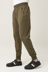 PLEAT DETAIL MODERN TROUSER-OLIVE