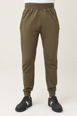 PLEAT DETAIL MODERN TROUSER-OLIVE