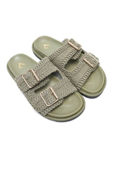 LUXORA DUAL STRAP SLIDE-GREEN