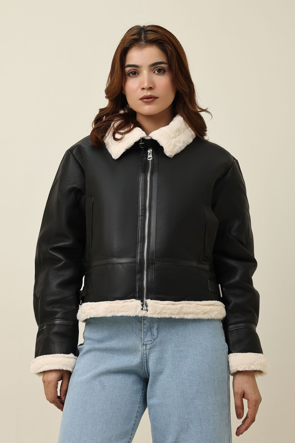 SHEARLUX ZIP JACKET-BLACK