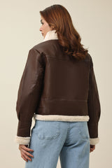 SHEARLUX ZIP JACKET-COFFEE