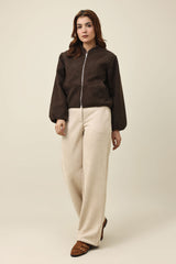 COMPACT RELAXED JACKET-COFFEE