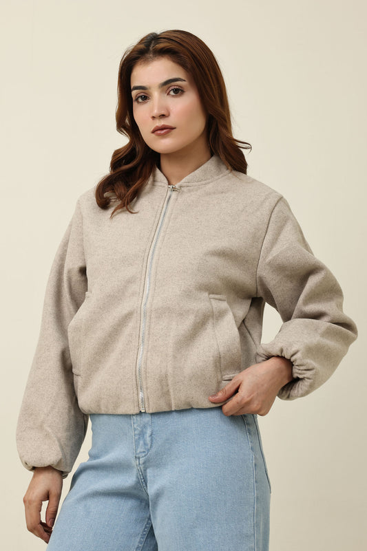 COMPACT RELAXED JACKET-KHAKI