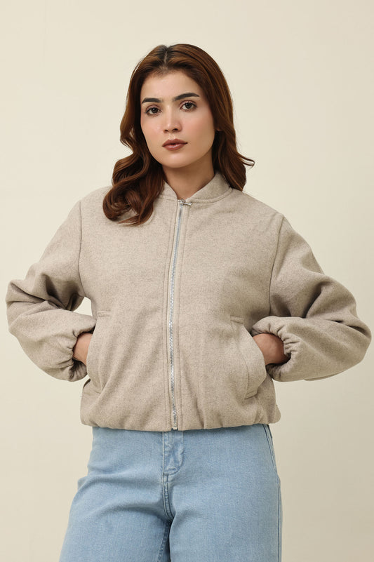 COMPACT RELAXED JACKET-KHAKI