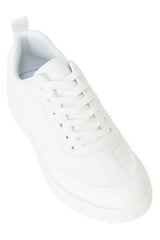 SHADOW STRIDE MATTE-FINISH SNEAKER-WHITE