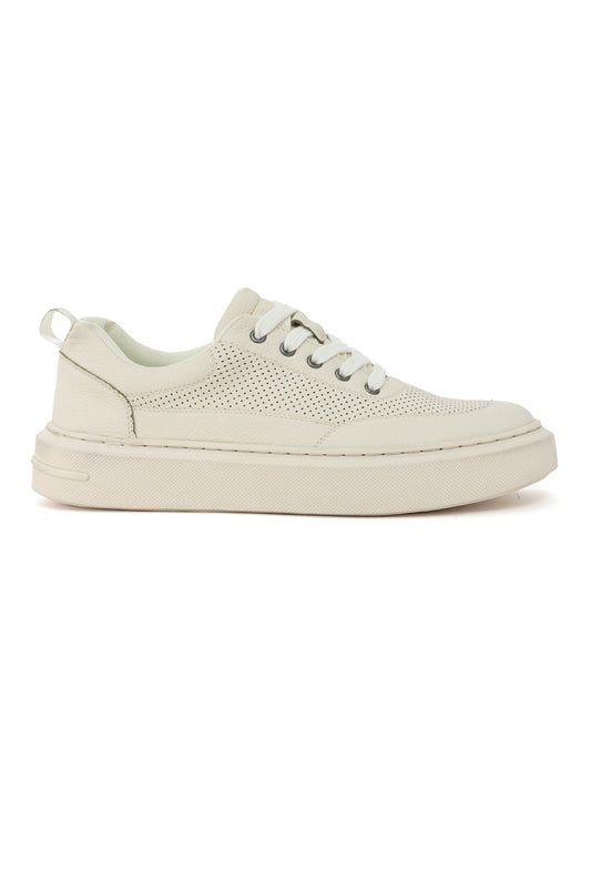 COFFEE CLOUD PERFORATED SNEAKER-OFFWHITE