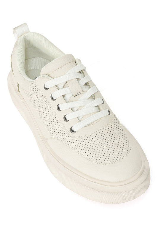 COFFEE CLOUD PERFORATED SNEAKER-OFFWHITE