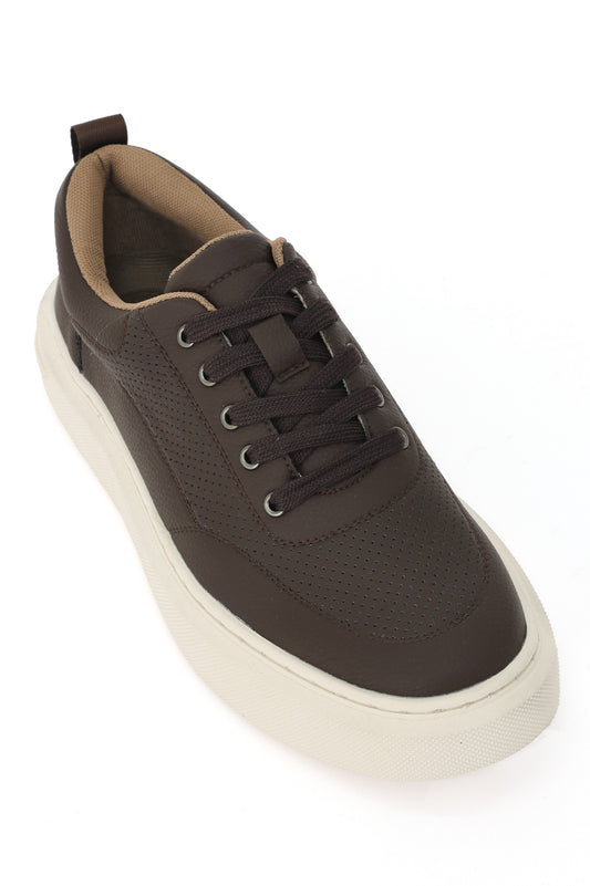 COFFEE CLOUD PERFORATED SNEAKER-COFFEE