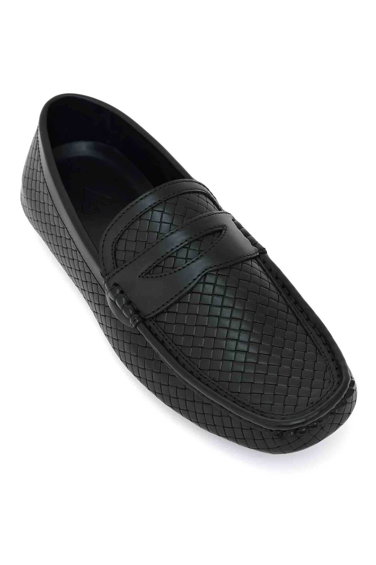 HERITAGE GRID WOVEN LOAFER-BLACK