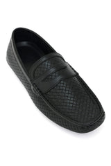 HERITAGE GRID WOVEN LOAFER-BLACK
