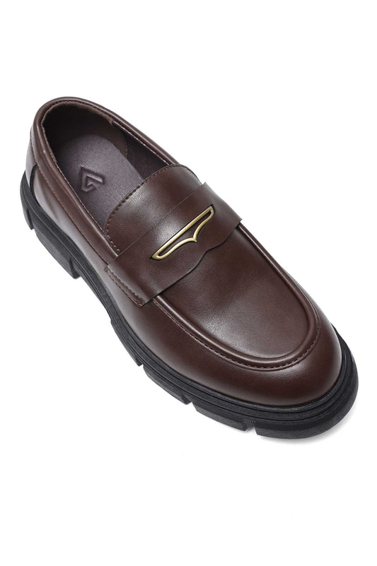 IMPERIAL CHUNKY SOLE LOAFERS-COFFEE