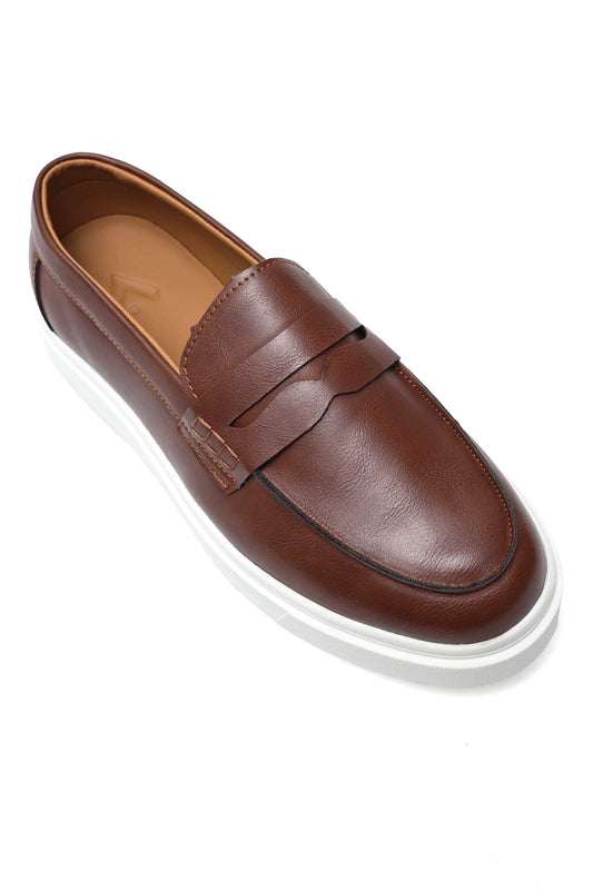 METRO LIFESTYLE LOAFERS-BROWN