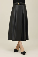 SLEEK HORIZON SKIRT-BLACK