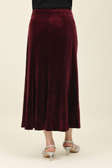 ELEMENT STANCE VELVET SKIRT-WINE
