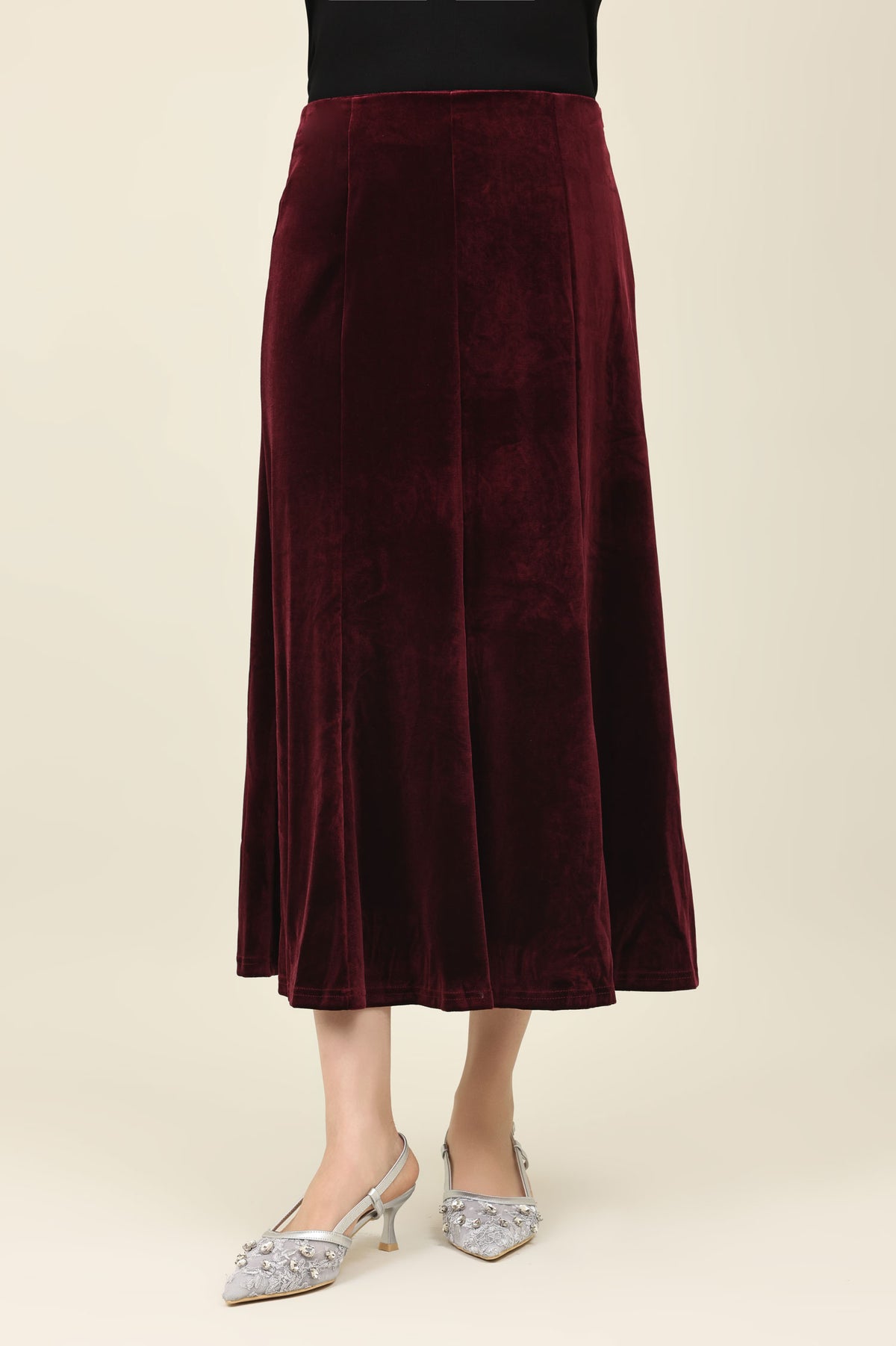 ELEMENT STANCE VELVET SKIRT-WINE