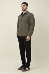 DIAMOND-QUILT JACKET-GREEN