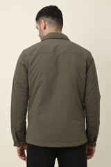 DIAMOND-QUILT JACKET-GREEN