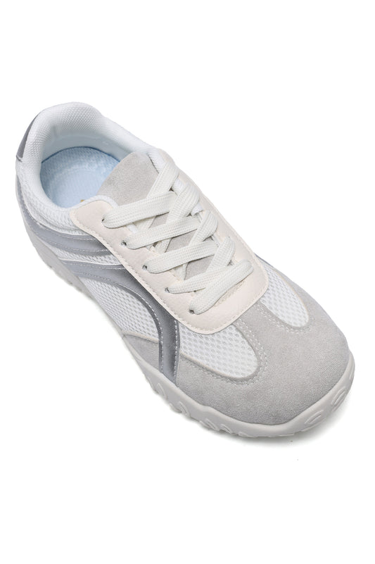 SPORTS LACE-UP SNEAKER-GREY/SLV