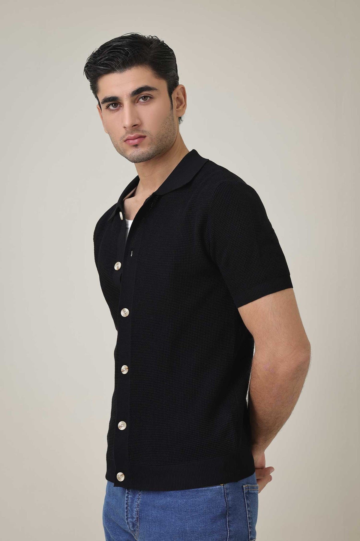 THE WAFFLE CASA POLO-BLACK