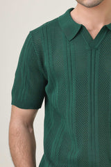 GROVE STITCH POLO-GREEN