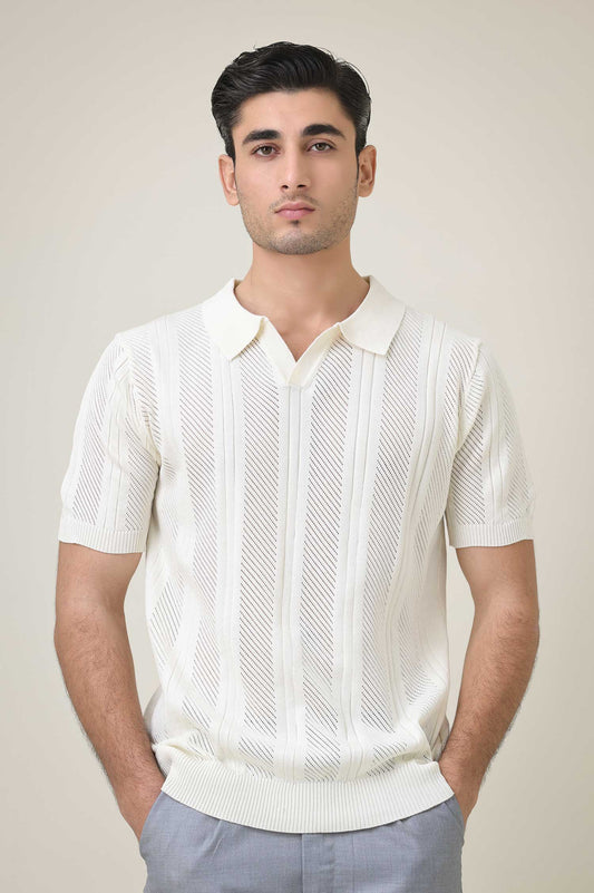 GROVE STITCH POLO-WHITE