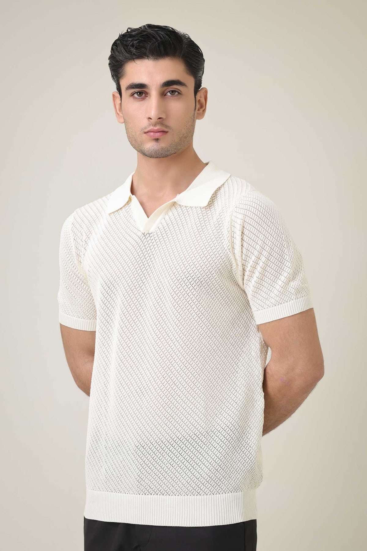 PEARLWEAVE CLASSIC POLO-BEIGE