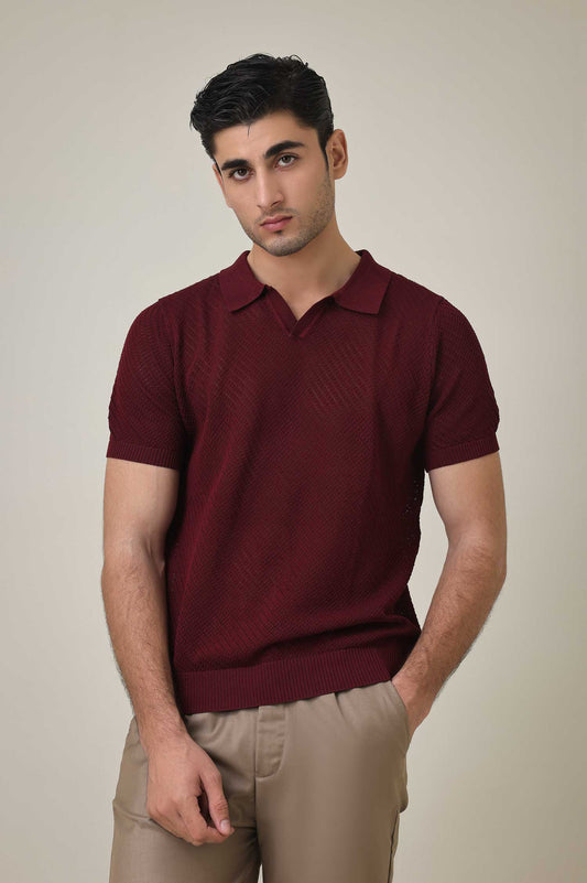 PEARLWEAVE CLASSIC POLO-PURPLE