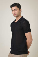 PEARLWEAVE CLASSIC POLO-BLACK