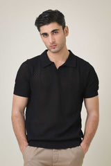 PEARLWEAVE CLASSIC POLO-BLACK