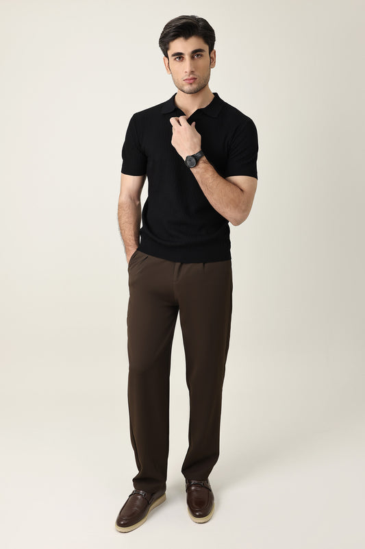 PRESTIGE COLLAR POLO-BLACK