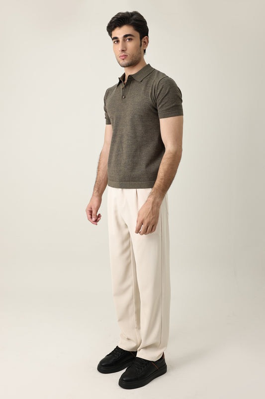 ESSENTIAL SHORT SLEEVE POLO-OLIVE