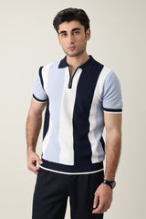 VINTAGE INSPIRED STRIPE POLO-LT-BLUE